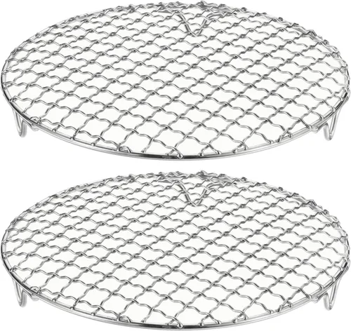 Miniatura 42 de HARFINGTON Rejilla Redonda de Cocina de 6.5 Pulgadas de Acero Inoxidable 201 con Alambre Cruzado para Barbacoa, Parrilla, Cocina, Horneado, Ahumado