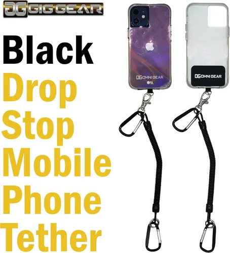 Miniatura 2 de Correa de teléfono móvil Drop Stop para protección contra caídas y robos, cordón universal para teléfono con mosquetones para una fijación segura