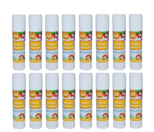 16 barras de pegamento de 0.32 onzas, tubo de papel y manualidades para la escuela de niños. JL Missouri Parts & Misc.