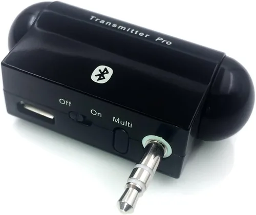 Miniatura 2 de Alead TxPro - Transmisor de audio estéreo inalámbrico multienlace Bluetooth (A2DP) con enchufe de audio de 0.138 in, para iPod, iPad, Zune, Zen
