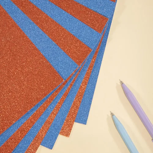 Miniatura 6 de 20 hojas de cartulina de papel grueso con purpurina en blanco para cumpleaños, suministros de fiesta de boda, tarjetas de invitación, 8.5 x 11 Azul