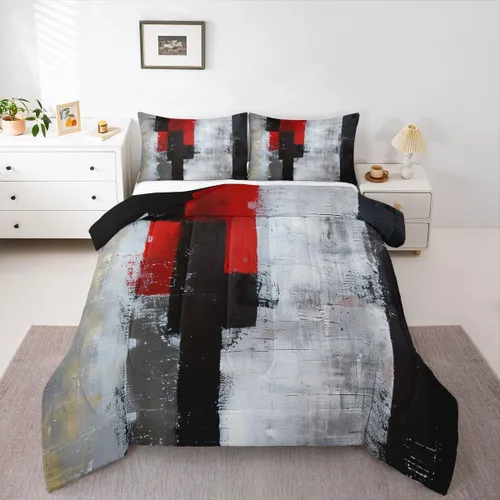 Miniatura 16 de Erosebridal Juego de edredón de murciélago tamaño Queen para niños y niñas, juego de ropa de cama con degradado de arco iris, juego de edredón Multi