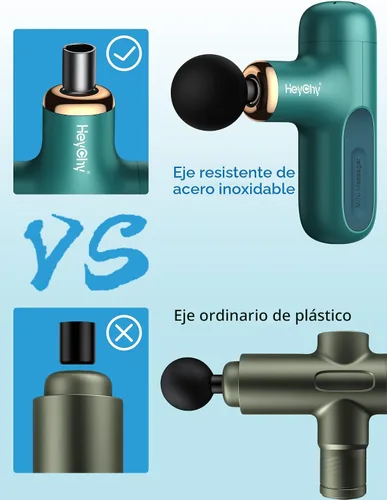 Miniatura 7 de HEYCHY Pistola de masaje Super Mini, masajeador de percusión para músculos de tejidos profundos, pistola de masaje compacta para deportes y viajes