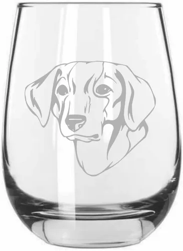 Miniatura 517 de Sakhalin Husky Dog - Copa de vino grabada personalizada de 15.25 onzas sin tallo