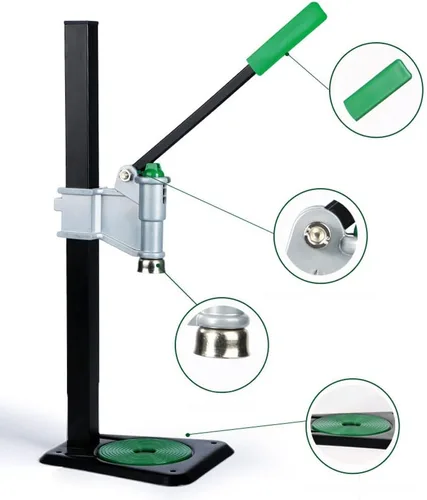 Miniatura 3 de Herramienta manual para taponadora de botellas para elaboración de cerveza casera, resistente metal fuerte de fácil acción, máquina taponadora