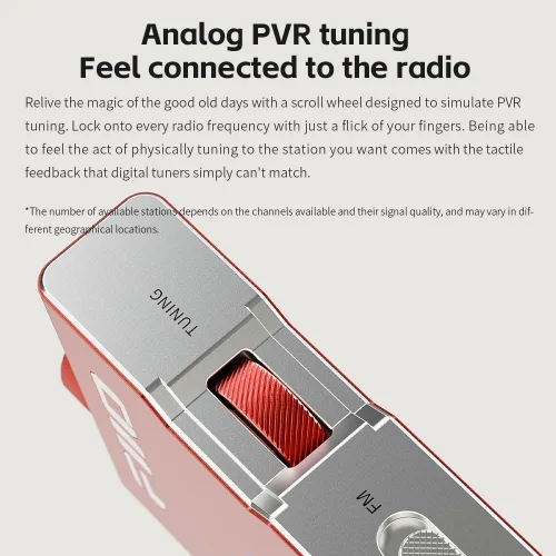 Miniatura 4 de FiiO RR11 Receptor de radio estéreo portátil HiFi FM con sintonización analógica PVR, efectos de sonido BASS+3D, 64MHz-108MHz