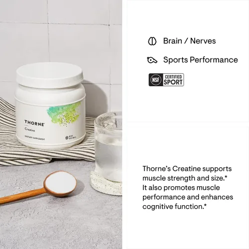 Miniatura 6 de THORNE - Paquete esencial para el rendimiento: Creatina y potencia de aminoácidos - Apoyo muscular, aumento de energía y función cognitiva