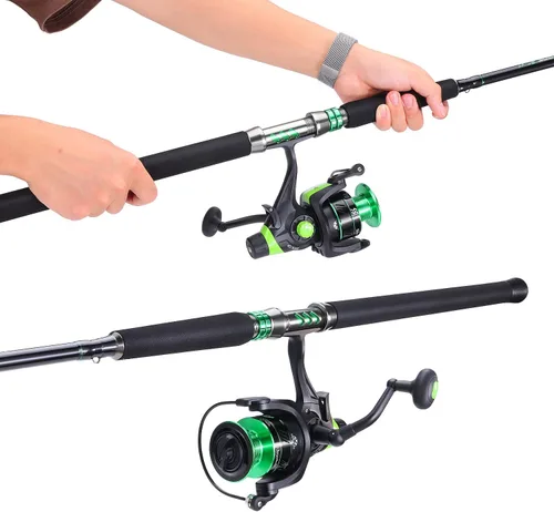 Miniatura 3 de Sougayilang Catfish & Inshore Spinning Combo – 30LB Drag, 4.7:1, 13+1 Bearings, 2-Piece Medium Heavy Rod for Catfish, Striper, Redfish, Carp