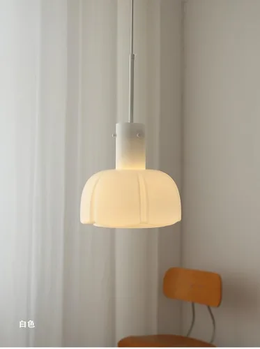 Miniatura 3 de Lámpara colgante de cristal retro, decoración rústica de casa de campo, lámpara colgante para comedor, dormitorio, sobre el fregadero, isla de Beige