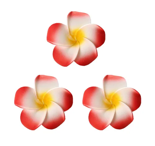 Miniatura 15 de Pinzas de espuma hawaiana de plumeria para mujer, para novia, boda, playa, tropical, vacaciones, fiesta, decoración para el cabello