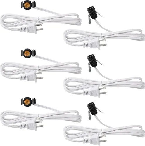 Miniatura 18 de Macarrie 2 Piezas Cables de Lámpara con Clip con Portalámparas E12 Cable de Repuesto de Lámpara Individual para Accesorios de Decoraciones de Pueblo