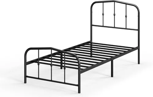Miniatura 9 de ZINUS Heidi Marco de Cama con Plataforma de Metal, Base de Colchón de Acero, No Necesita Somier, Fácil Montaje, Individual, Negro