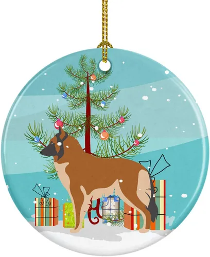 Miniatura 23 de Caroline's Treasures American Toy Fox Terrier - Adorno de cerámica de Navidad para colgar en el árbol de Navidad, decoración para el hogar, Navidad