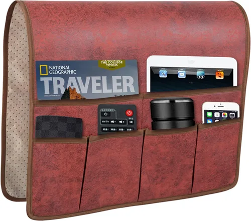 Miniatura 14 de HAOMAIJIA Organizador antideslizante de reposabrazos para sofá, organizador de almacenamiento lateral para sillón y mesita de noche, para sofá