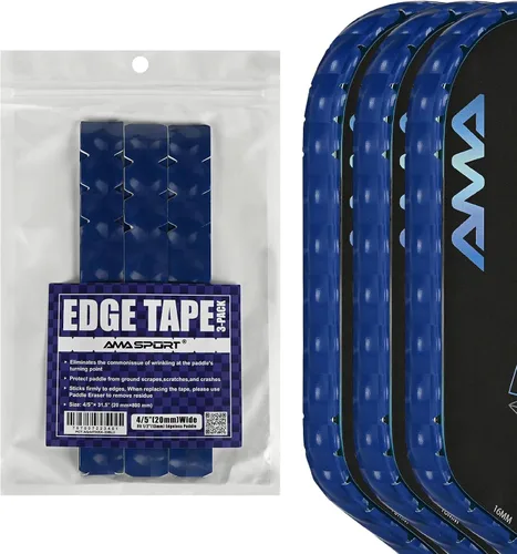 Miniatura 25 de PICKLETECH Cinta de protección de pala de pickleball – Protector de borde de cabeza de paleta – Cinta de protección de borde de raqueta ajuste