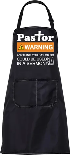 CMNIM Delantal para pastor, regalos de agradecimiento para pastor, delantales cristianos, regalo de jubilación, para pastor, esposa, delantales de
