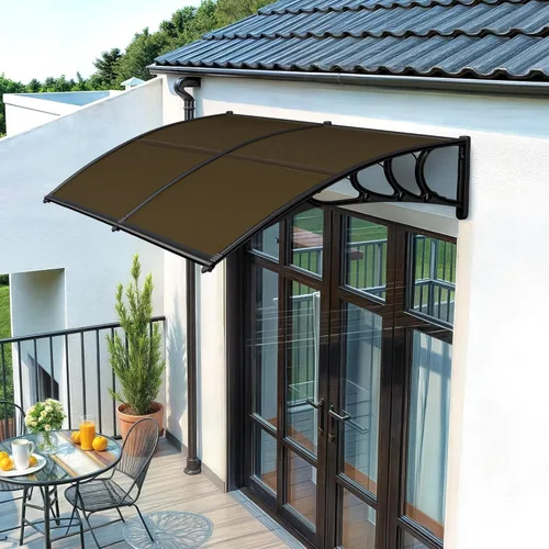 Miniatura 7 de ZENY Toldo de ventana de 40 x 80 pulgadas para entrada de puerta, toldo y marquesina para exteriores, protector de lluvia y sol para puerta