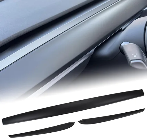 Miniatura 9 de Cubierta de salpicadero y panel de moldura de puerta delantera compatible con Tesla Modelo Y (2019-2023) Modelo 3 (2021-2023), cubierta