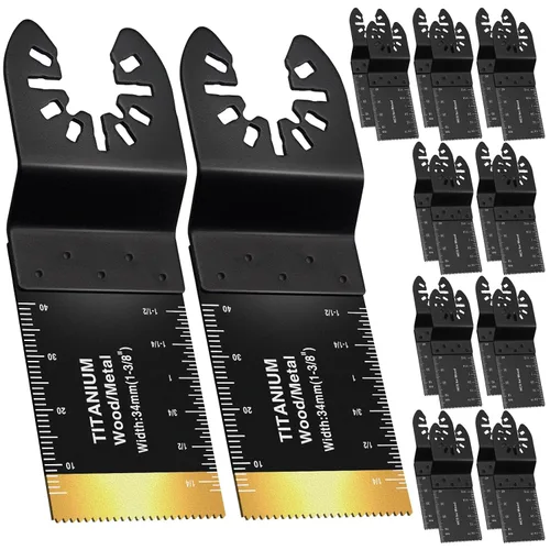 Juego de cuchillas oscilantes, 20 piezas universales multiherramienta cuchillas multiherramientas múltiples cuchillas de titanio para madera,