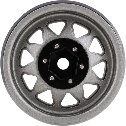 Miniatura 5 de INJORA 1.9 Beadlock Buje de llanta de 4 piezas de llantas de metal para 1/10 RC Crawler Car TRX4 Axial SCX10 90046 VP VS4-10 Redcat Gen 8 7 (gris)