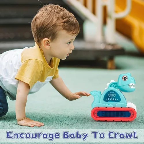 Miniatura 2 de Juguetes para bebés de 1 año de edad, dinosaurio musical para gatear, juguetes de desarrollo con sonidos y luces, regalos ideales para bebés de 6 a