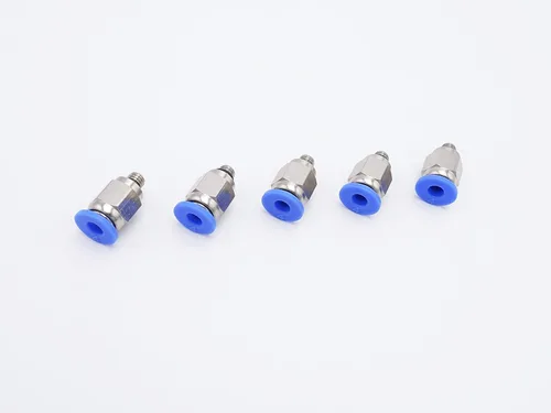 Miniatura 34 de Accesorio de conexión de empuje 5/32" Tubo OD x 10-32 UNF rosca macho, Conectores neumáticos de aire y agua de empuje rápido rectos para macho