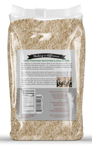 Miniatura 9 de Jiva - Arroz Basmati orgánico integral de 10 libras, calidad premium de la India