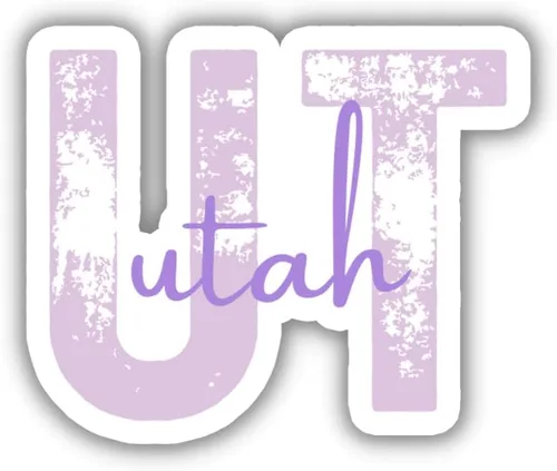 Miniatura 5 de Adhesivo de viaje del estado de Utah, varios colores, código del estado de UT, vinilo para laptop botella de agua, planificador de diario Places