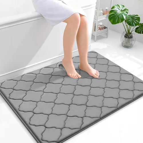 Miniatura 264 de OLANLY Alfombra de Baño de Espuma Viscoelástica de 24 x 16 pulgadas, Ultra Suave y Absorbente, Alfombras de Baño Antideslizantes, Cómodas, Lavables
