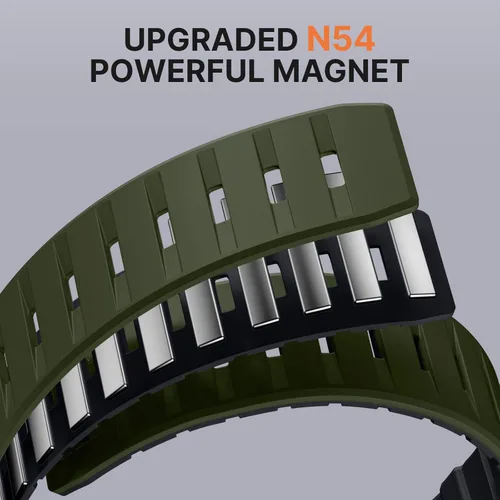 Miniatura 4 de Bandletic Magnetic Watch band Compatible with Apple Watch Bands - Magnet Bands 49mm 46mm 45mm 44mm 42mm Men Women, Rugged Silicone Strap for iWatch