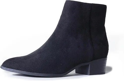 Miniatura 8 de J. Adams Botas de tobillo Viper para mujer, botas cortas y gruesas de tacón bajo con puntera puntiaguda, cómodas y elegantes para el uso diario