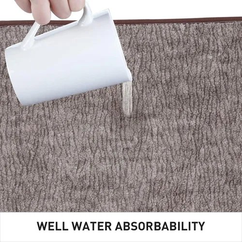 Miniatura 7 de Tapetes de baño de 30 x 20 pulgadas, antideslizantes, absorbentes, de secado rápido, lavables a máquina, con respaldo de goma, alfombra suave