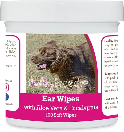 Miniatura 28 de Healthy Breeds Pastor alemán, silla de montar, toallitas de limpieza de oídos con aloe y eucalipto para perros, 100