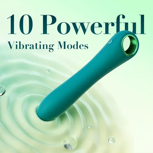 Miniatura 2 de Tuitionua - Consolador vibrador para punto G, con 10 modos de vibración, potente masajeador de silicona suave para la vagina, clítoris y 2-Verde