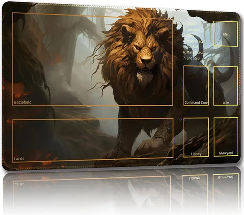 Miniatura 19 de Tapete de juego para MTG con bolsas de almacenamiento gratis, tapete de juego de 24 x 14 pulgadas TCG y alfombrillas de juego de mesa para cartas
