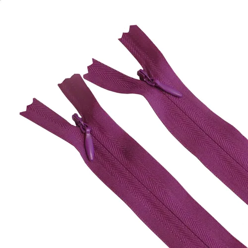Seeking ROAM Cremalleras invisibles, bobina de nailon, 3, 2 piezas (morado, 6 pulgadas)