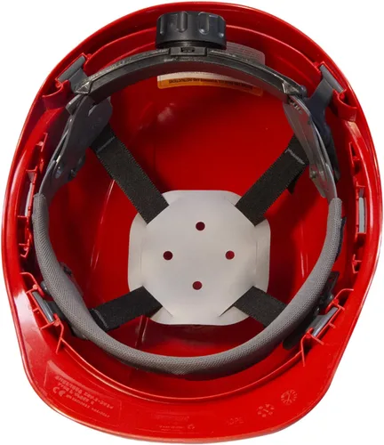 Miniatura 4 de JORESTECH Casco de Seguridad Duro Naranja de HDPE Estilo Gorra Casco con Suspensión de Trinquete Ajustable de 4 Puntos para Trabajo, Hogar y Rojo