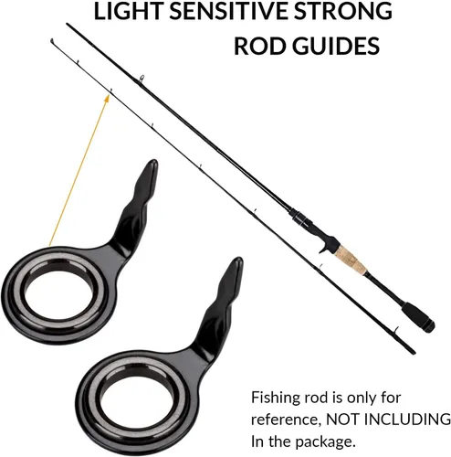 Miniatura 3 de THKFISH Guías de caña de pescar Kit de reparación de caña de pescar Baitcasting/Spinning Rod Guías Cerámica Acero Inoxidable Guía de Carbono