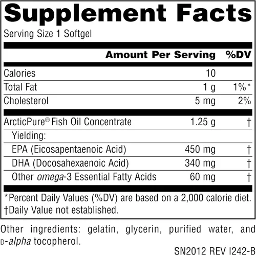 Miniatura 2 de Source Naturals ArcticPure Ultra Potency 850 mg Aceite de pescado Omega-3 - 30 cápsulas blandas