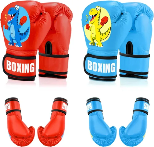 Miniatura 8 de Guantes de boxeo para niños y niñas, guantes de entrenamiento de boxeo juvenil para niños de 3 a 9 años, guantes de entrenamiento de 4 onzas