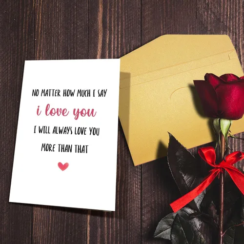 Miniatura 5 de Nchigedy Tarjeta romántica del día de San Valentín para novio, novia, marido, esposa, dulce tarjeta de aniversario para él y ella, tarjeta de amor