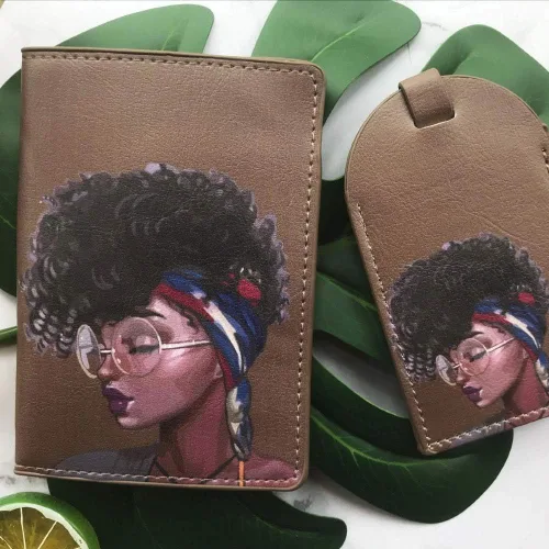 Miniatura 2 de Juego de portaequipajes para mujer afroamericana