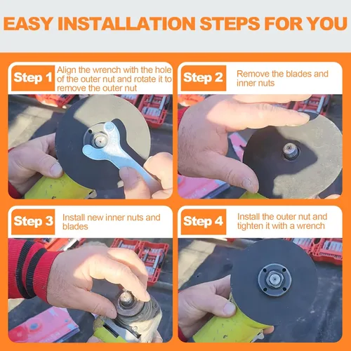 Miniatura 6 de Podoy Paquete de 6 tuercas de bloqueo de brida de amoladora angular 5/8-11, piezas de repuesto compatibles con Dewalt Milwaukee Makita Ryobi Bosch