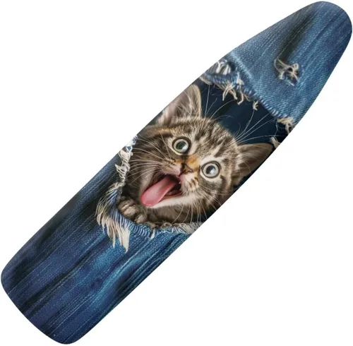 Miniatura 19 de Funda para tabla de planchar con estampado de rosas vintage con gancho y bucle, sujetadores ajustables, fundas protectoras para tabla de planchar