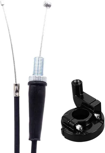 Miniatura 5 de Manillar de la barra del acelerador agarres cable de agarre + izquierda derecha 7/8 pulgadas embrague palanca palanca palanca percha para mini Baja