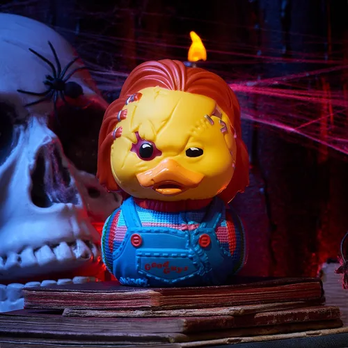 Miniatura 3 de TUBBZ Edición en caja Chucky con cicatrices Figura coleccionable de pato de goma de vinilo – Producto oficial de Chucky – TV, películas