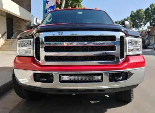 Miniatura 8 de iJDMTOY Barra de luz LED de 21 pulgadas para montaje en rejilla inferior compatible con Ford F250 F350 F450 1999-07, incluye (1) barra de luz LED
