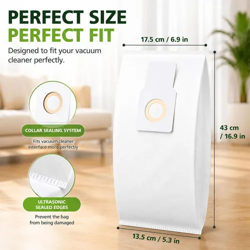 Miniatura 3 de Paquete de 14 bolsas de vacío HEPA de tela tipo O de repuesto para aspiradora vertical Kenmore, compatibles con los modelos 53294, 5068, 50688