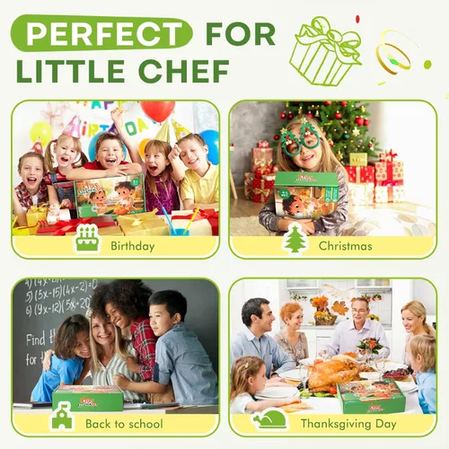Miniatura 8 de Juego de Cocina para Niños Pequeños con Caja de Almacenamiento - Juego de Cocina para Niños, Material PP Seguro, Herramientas de Cocina Montessori