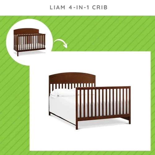Miniatura 2 de CC KITS Kit de conversión de tamaño completo Rieles de cama para cuna Davinci Liam 4 en 1 (Espresso)